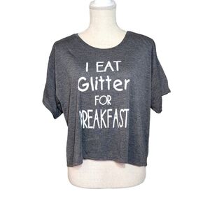 ✨️ NEW Bella Medium Gray Crop Style Soft Short Sleeve Shirt